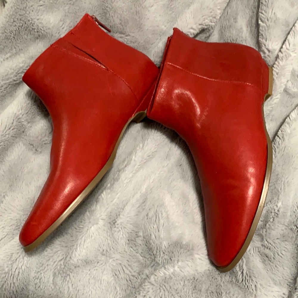 Red mod ankle booties
